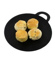 Liatinová grilovacia platňa okrúhla, s úchytmi