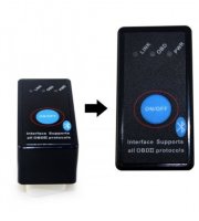 Prepínateľná mini Bluetooth OBD2 univerzálna čítačka chybových kódov auto diagnostika