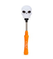 Halloweenska LED lampa - lebka na pružine - na batérie