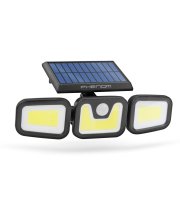 Solárny reflektor s pohybovým senzorom - páčkový, otáčateľný - 3 COB LED