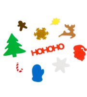 Sada vianočných kreatívnych penových nálepok - 50 ks / balenie