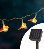 LED solárna svetelná reťaz - včielky - 2,3 m - 20 LED - teplá biela