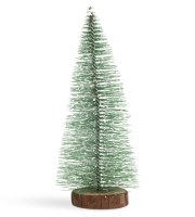 Mini dekoračný umelý vianočný strom - 30 cm - zasnežený, zelený