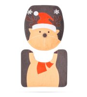 Vianočná dekorácia na WC sedadlor so vzorom soba