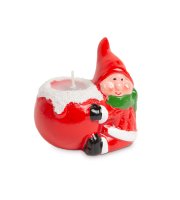 Vianočná sviečka - trpaslík - 8,5 x 6,6 x 8 cm