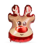 Vianočný balón - hliníková fólia - sob - 70 x 48 cm