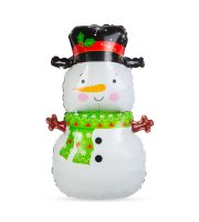 Vianočný balón - hliníková fólia - snehuliak - 81 x 49 cm