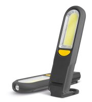 Magnetická montážna lampa COB + SMD LED , s vešiakom a alarmovým svetlom