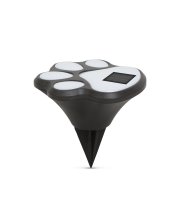 LED solárna lampa - psia labka , zapichovacia - plast - čierna