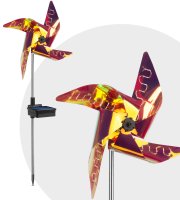 Zapichovacia solárna lampa – kamilka – 10 teplých bielych LED – 80 cm