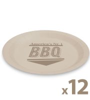 Sada papierových tanierov - BBQ - 23 cm - 12 ks / balenie