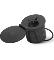 Skrytá, zabudovateľná zástrčka + USB + Type-C + Bezdrôtová nabíjačka