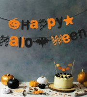 Halloweenska papierová girlanda - 