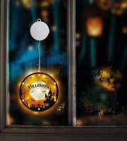 Halloweenska 3D dekoračná lampa - 14 teplých bielych LED - na batérie