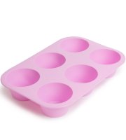 Silikónová forma na 6 muffinov  ružová