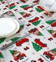 Vianočný obrus - flanel - 132 x 178 cm