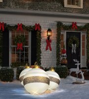 Nafukovacia RGB LED ozdobná guľa - 60 cm