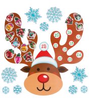 Vianočná samolepiaca nálepka na stenu - adventný kalendár