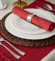 Vianočná papierová podložka pod tanier - 21,5 cm - 15 ks / balenie