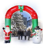 Nafukovacia vianočná brána - 240 cm - IP44 - 9 LED - sieťové