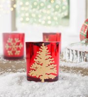 Vianočný pohár na čajové sviečky  - 3 druhy