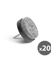Sada podložiek pod nábytok ( s klincom)  - 20 ks / balenie - sivá