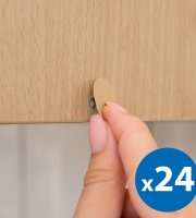 Sada krytov skrutiek - 13 mm - dubové - 24 ks / balenie