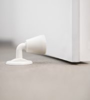 Zarážka dverí a gumená podpera - biela