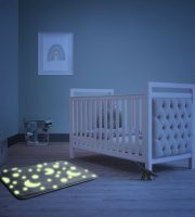 Svietiaci koberec - sivý, fosforeskujúci - 60 x 40 cm