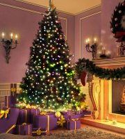 Sveteľná reťaz - 50 ks LED - farebné - sieťové - 5 m - 8 programov