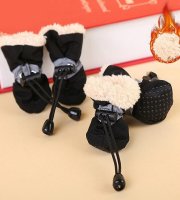 Nepremokavé topánky pre psov Čierne 0,5-1 kg