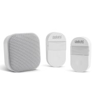2  v 1 bezdrôtový zvonček a nočné svetlo - Kinetic - 2 externé jednotky - biely