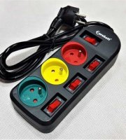 3-násobný rozdeľovač so samostatným spínačom (1,5 metrový)