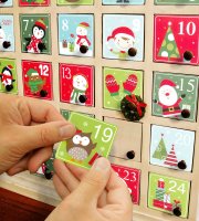 Sada nálepok na adventný kalendár - 5 x 5 cm