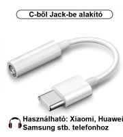 Adaptér z Type-C na Jack 3,5 mm - Biely