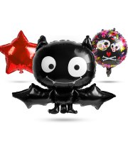 Sada halloweenskych balónov - netopier - 5 ks / balenie