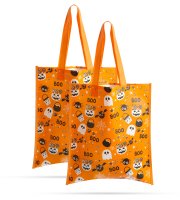 Sada halloweenskych darčekových tašiek - 27 x 31 cm - oranžová - 2 ks / balenie