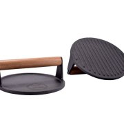 Liatinový lis na mäso / Žehlička na mäso okrúhla 18 cm