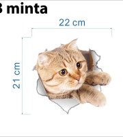 3D Mačka Nálepka - Vzor B