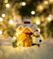 Vianočný LED domček - 3 druhov - 8 x 6 x 8,5 cm