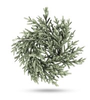 Vianočná dekorácia - veniec - zelený, zasnežený - 27 cm