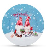 Vianočná tácka - kov - trpaslík - 33 cm