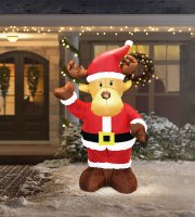 Nafukovací sob - 135 cm - IP44 - 3 biele LED - 100 - 240V