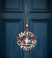 Vianočná dekorácia - drevo, trpaslík - 11 cm