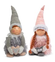 Vianočná bábika - chlapec / dievča - 38 cm - 2 druhy
