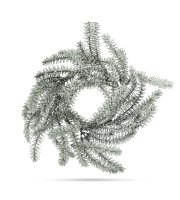 Vianočná dekorácia - veniec - zelený, zasnežený - 27 cm