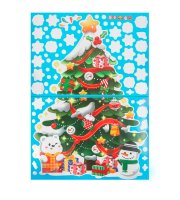 Sada vianočných nálepok - vianočný strom - 62 x 70 cm