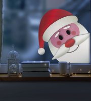 Vianočná dekorácia do okna - mikuláš - 28,5 x 27 cm