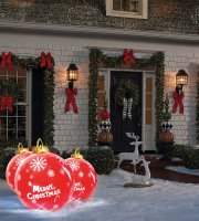 Nafukovacia RGB LED ozdobná guľa - 60 cm