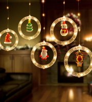 LED svetelný záves - mikuláš - 1,8 x 0,5 m - 125 teplých bielych LED